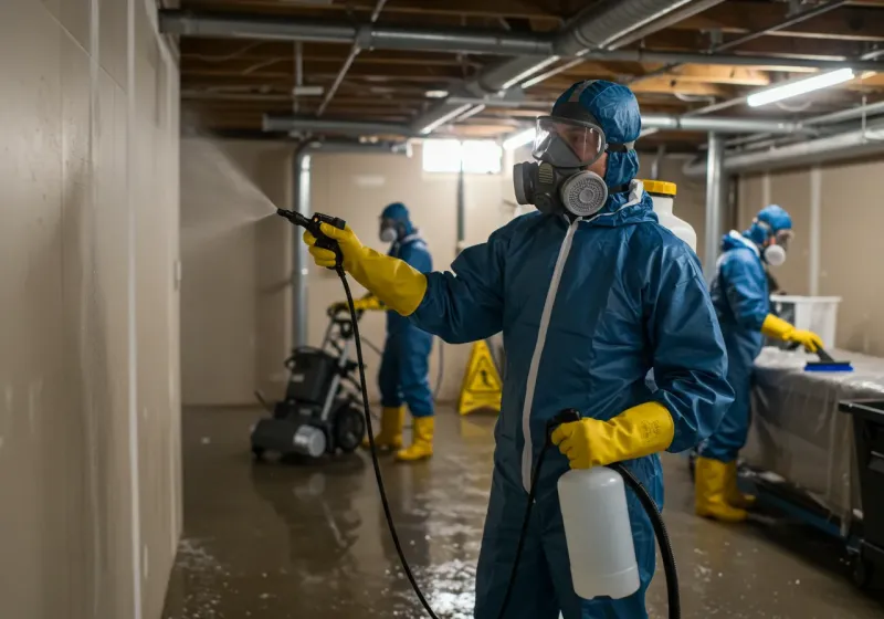 Basement Sanitization and Antimicrobial Treatment process in Rogers, MN