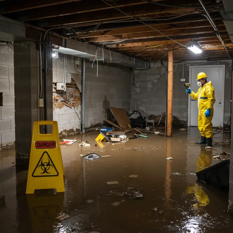 Flooded Basement Electrical Hazard in Rogers, MN Property